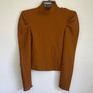Free People mock neck long sleeved top